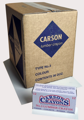 Carsons Lumber Crayons 36 packet Box (432 sticks).