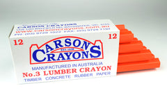 Carsons Lumber Crayons Fluorescent Orange
