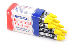Industrial Marking Crayons Fluorescent Yellow Packets of 12 Crayons