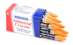 Industrial Marking Crayons Fluorescent Yellow/Orange Packets of 12 Crayons
