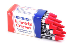 Industrial Marking Crayons Fluorescent Red Packet of 12 Crayons