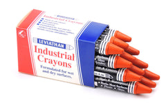 Industrial Marking Crayons Fluorescent Brown Packet of 12 Crayons