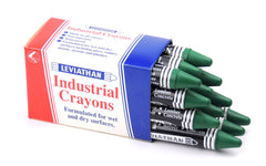 Industrial Marking Crayons Fluorescent Dark Green Packet of 12 Crayons