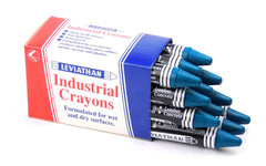 Industrial Marking Crayons Fluorescent Blue Packet of 12 Crayons