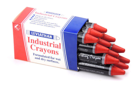 Industrial Marking Crayons Standard Red Packet of 12 Crayons
