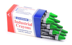Industrial Marking Crayons Fluorescent Green Packet of 12 Crayons