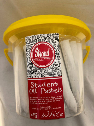 Strand Basic Oil Pastels 48's resealable bucket Black or White