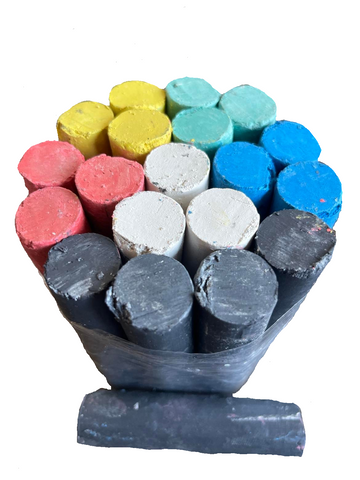 Strand Sidewalk Stick Chalk Bucket - Made in Melbourne - 20 Sticks - 6 Colours